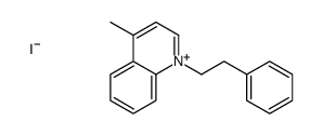 4-methyl-1-(2-phenylethyl)quinolin-1-ium,iodide Structure