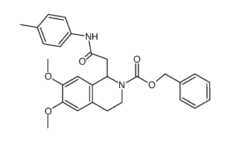 6,7-dimethoxy-1-(p-tolylcarbamoyl-methyl)-3,4-dihydro-1H-isoquinoline-2-carboxylic acid benzyl ester Structure