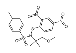 N-(2,4-Dinitro-phenylsulfanyl)-N-(2-methoxy-1,1-dimethyl-ethyl)-4-methyl-benzenesulfonamide Structure