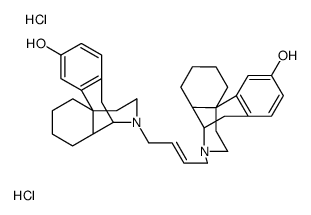 (-)-N,N'-2-Butenylenebis(3-hydroxymorphinan) dihydrochloride Structure