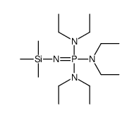 N-[bis(diethylamino)-trimethylsilylimino-λ5-phosphanyl]-N-ethylethanamine结构式
