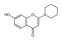 7-hydroxy-2-piperidin-1-ylchromen-4-one结构式