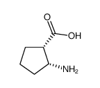 (1S,2R)-2-Aminocyclopentanecarboxylic acid Structure