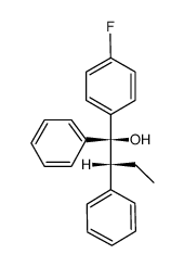 (1S,2R)-1-(4-Fluoro-phenyl)-1,2-diphenyl-butan-1-ol结构式