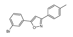 5-(3-bromophenyl)-3-(4-methylphenyl)-1,2-oxazole结构式
