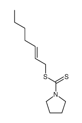 (E)-hept-2-en-1-yl pyrrolidine-1-carbodithioate Structure