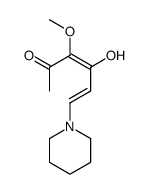 4-hydroxy-3-methoxy-6-piperidin-1-ylhexa-3,5-dien-2-one结构式