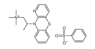 benzenesulfonate,trimethyl(2-pyrido[3,2-b][1,4]benzothiazin-10-ylpropyl)azanium Structure