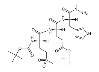 Boc-Met(O2)-Glu(OtBu)-His-N2H3结构式