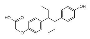 2-[4-[4-(4-hydroxyphenyl)hexan-3-yl]phenoxy]acetic acid Structure
