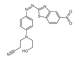 3-[(2-Hydroxyethyl)[4-[(5-nitrobenzothiazol-2-yl)azo]phenyl]amino]propanenitrile structure