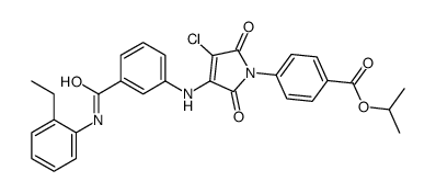 propan-2-yl 4-[3-chloro-4-[3-[(2-ethylphenyl)carbamoyl]anilino]-2,5-dioxopyrrol-1-yl]benzoate结构式