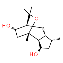 (1S,5aβ,8aα,9S)-Octahydro-1,3,3,6α-tetramethyl-1,4α-ethano-1H-cyclopent[c]oxepine-8β,9-diol Structure