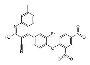 3-[3-bromo-4-(2,4-dinitrophenoxy)phenyl]-2-cyano-N-(3-methylphenyl)prop-2-enamide结构式