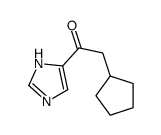 2-Cyclopentyl-1-(1H-imidazol-4-yl)ethanone结构式