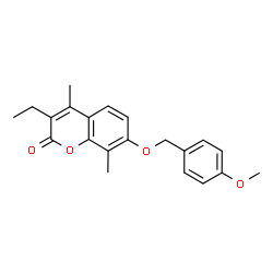 3-ethyl-7-[(4-methoxyphenyl)methoxy]-4,8-dimethylchromen-2-one Structure