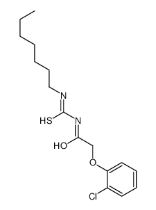 2-(2-chlorophenoxy)-N-(heptylcarbamothioyl)acetamide结构式