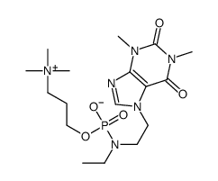[2-(1,3-dimethyl-2,6-dioxopurin-7-yl)ethyl-ethylamino]-[3-(trimethylazaniumyl)propoxy]phosphinate结构式