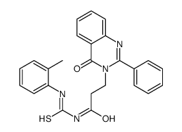 N-[(2-methylphenyl)carbamothioyl]-3-(4-oxo-2-phenylquinazolin-3-yl)propanamide结构式