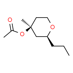 2H-Pyran-4-ol,tetrahydro-4-methyl-2-propyl-,acetate,(2S,4S)-(9CI) Structure