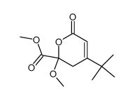 methyl 4-(tert-butyl)-2-methoxy-6-oxo-3,6-dihydro-2H-pyran-2-carboxylate结构式