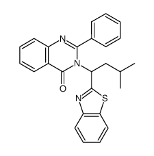 3-(1-benzothiazol-2-yl-3-methyl-butyl)-2-phenyl-3H-quinazolin-4-one Structure