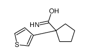 1-thiophen-3-ylcyclopentane-1-carboxamide结构式