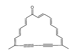 9,14-dimethylcyclononaadeca-2,4,6,8,14,16,18-heptaene-10,12-diynone结构式