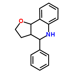 4-Phenyl-2,3,3a,4,5,9b-hexahydrofuro[3,2-c]quinoline结构式