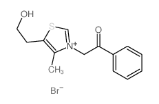 2-[5-(2-hydroxyethyl)-4-methyl-1-thia-3-azoniacyclopenta-2,4-dien-3-yl]-1-phenyl-ethanone结构式