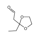 2-(2-ethyl-1,3-dioxolan-2-yl)acetaldehyde结构式