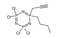 1-n-butyl-1-(prop-2-ynyl)tetrachlorocyclotriphosphazene Structure