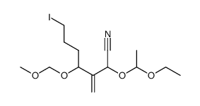 2-(1-ethoxyethoxy)-7-iodo-4-(methoxymethoxy)-3-methyleneheptanenitrile Structure