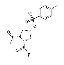 N-Acetyl-allo-4-(p-toluenesulfonyloxy)-D-proline Methyl Ester结构式