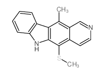11-methyl-5-methylsulfanyl-6H-pyrido[4,3-b]carbazole结构式