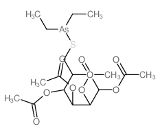 [2,3,5-triacetyloxy-6-(diethylarsanylsulfanylmethyl)oxan-4-yl] acetate结构式