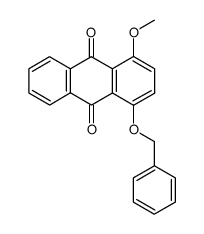 1-benzyloxy-4-methoxy-9,10-anthraquinone结构式
