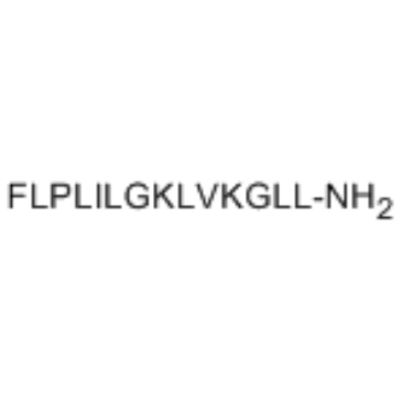 PHE-LEU-PRO-LEU-ILE-LEU-GLY-LYS-LEU-VAL-LYS-GLY-LEU-LEU-NH2: FLPLILGKLVKGLL-NH2结构式