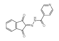 N-[(1,3-dioxoinden-2-ylidene)amino]pyridine-4-carboxamide结构式