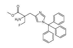 α-(Fuoromethyl)-1-trityl-DL-histidine Methyl Ester structure