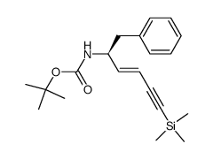 (E)-(S)-[1-(phenylmethyl)-5-(trimethylsilyl)-3-hexen-5-ynyl]carbamic acid 1,1-dimethylethyl ester Structure