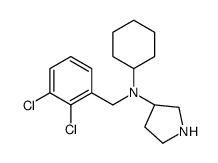 (3S)-N-cyclohexyl-N-[(2,3-dichlorophenyl)methyl]pyrrolidin-3-amine结构式