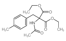 diethyl 2-acetamido-2-[(4-methylphenyl)methyl]propanedioate结构式