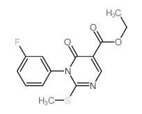 5-Pyrimidinecarboxylicacid, 1-(3-fluorophenyl)-1,6-dihydro-2-(methylthio)-6-oxo-,ethyl ester structure
