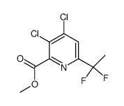 methyl 3,4-dichloro-6-(1,1-difluroethyl)pyridine-2-carboxylate Structure