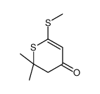 2,2-dimethyl-6-methylsulfanyl-3H-thiopyran-4-one结构式