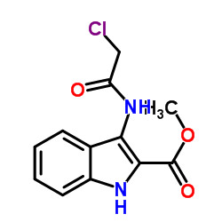 3-(2-CHLORO-ACETYLAMINO)-1H-INDOLE-2-CARBOXYLIC ACID METHYL ESTER Structure