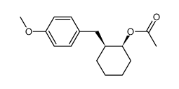 (1S,2S)-2-(4-methoxybenzyl)cyclohexyl acetate Structure