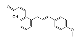 3-[2-[3-(4-methoxyphenyl)prop-2-enyl]phenyl]prop-2-enoic acid结构式