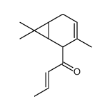 1-(3,7,7-trimethylbicyclo[4.1.0]hept-3-en-2-yl)-2-buten-1-one structure